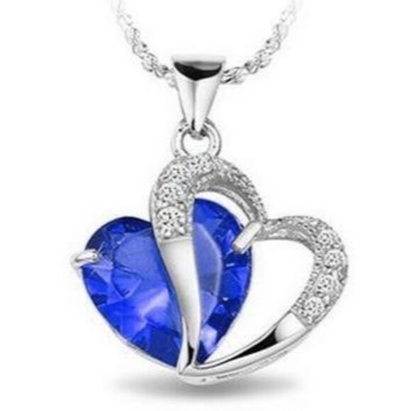 Open Heart Necklace 1 pc random color - Picture 10 of 12